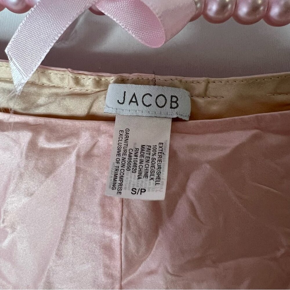 Jacob shorts silk mini shorts shiny light blush pink cream lined sexy cute - Picture 7 of 7